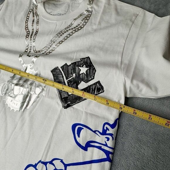 Vintage Sz M 90s Parody Raunchy QUAN Rich Home Funny Hip Hop Rap Shirt Side Tee - Picture 14 of 15